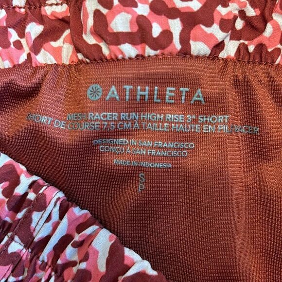 Athleta Mesh Racer Run High Rise Shorts Size Small - Picture 7 of 8